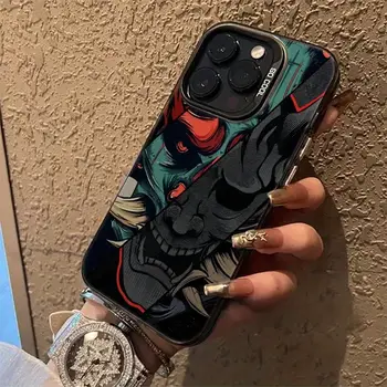 Pouzdro na telefon s japonským duchem a samurajem pro iPhone 16 Pro Max 15 14 13 12 11 Pro MAX, odolné proti pádům, matný zadní kryt 8 nejlepší prodej masky na iPhone - №8