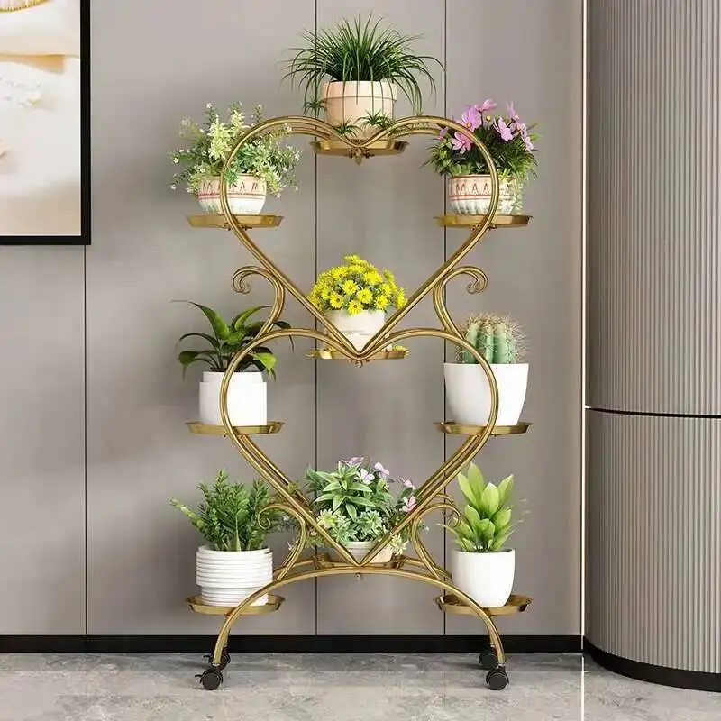 

Accessories Aesthetics Flower Rack Organizer Indoor Living Room Balcony Flower Rack Simple Plantenrek Furniture