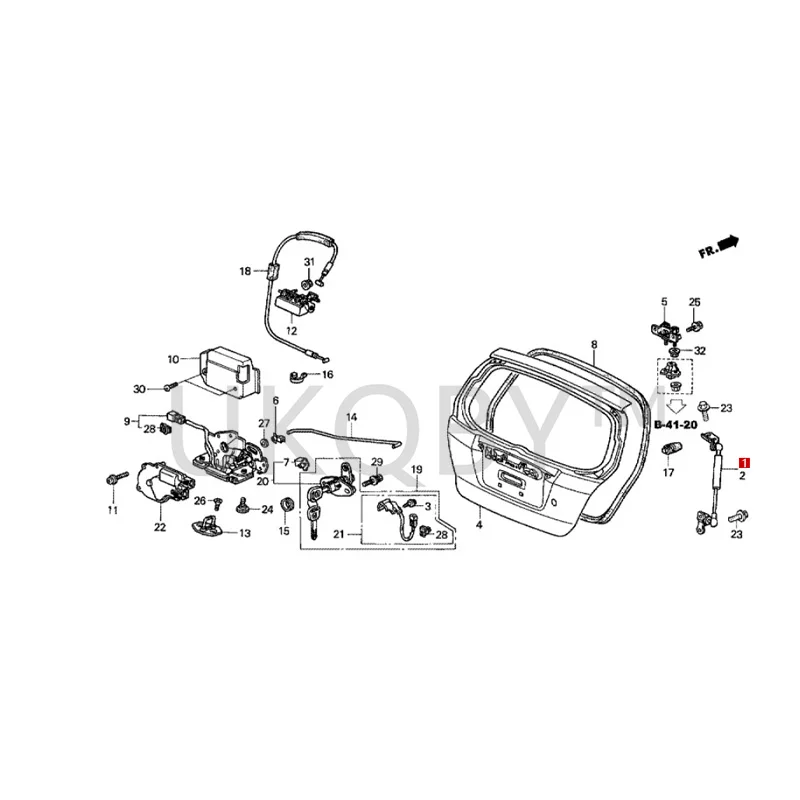 04746SAA010 04741SAA010 Suitable for Ho nd a Fit Tailgate opening support Tail box cover strut