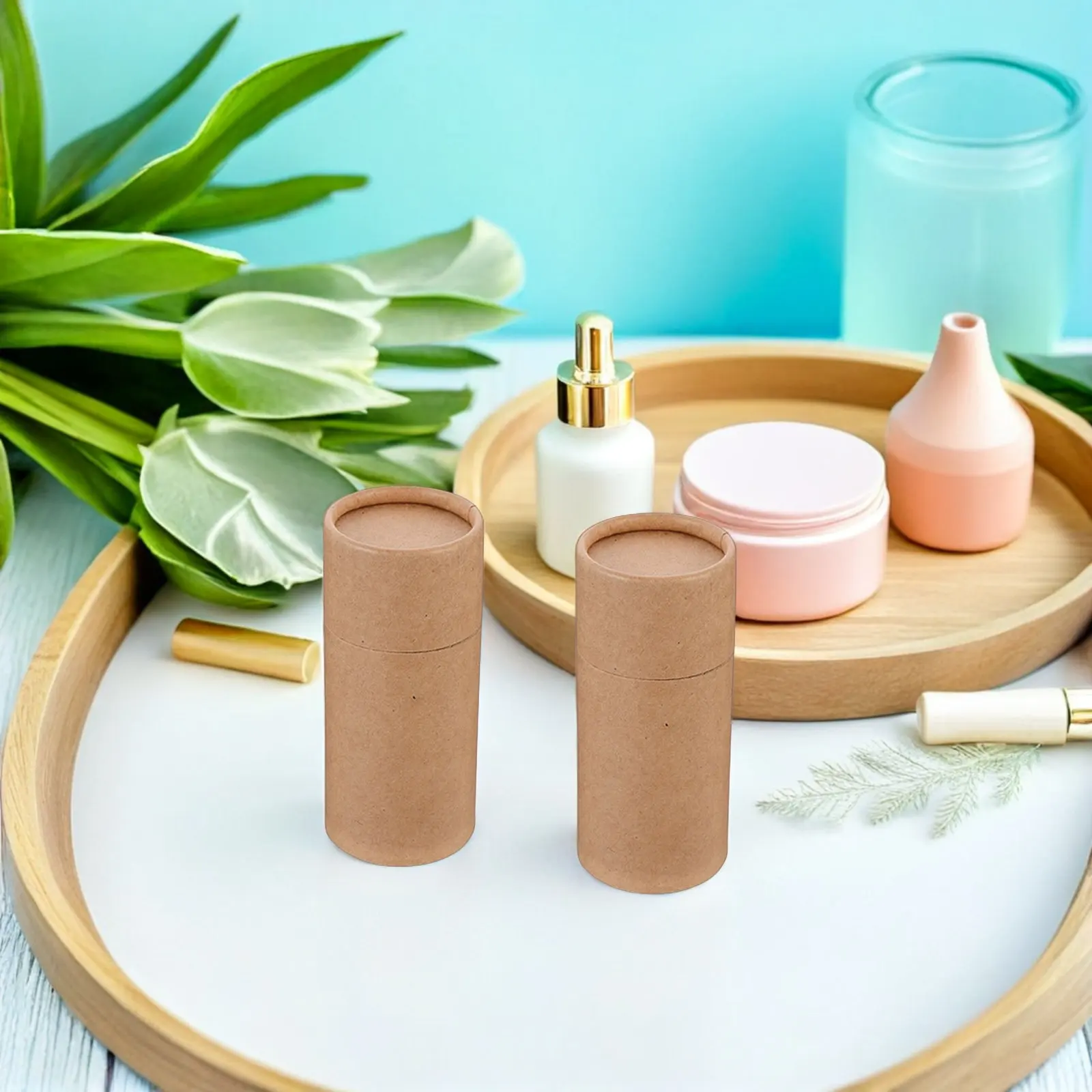 8Pcs Kraft Paper Cardboard Tubes Mailing Tube Cylindrical Paper Container for Shipping Poster Tube Document Holder view 2