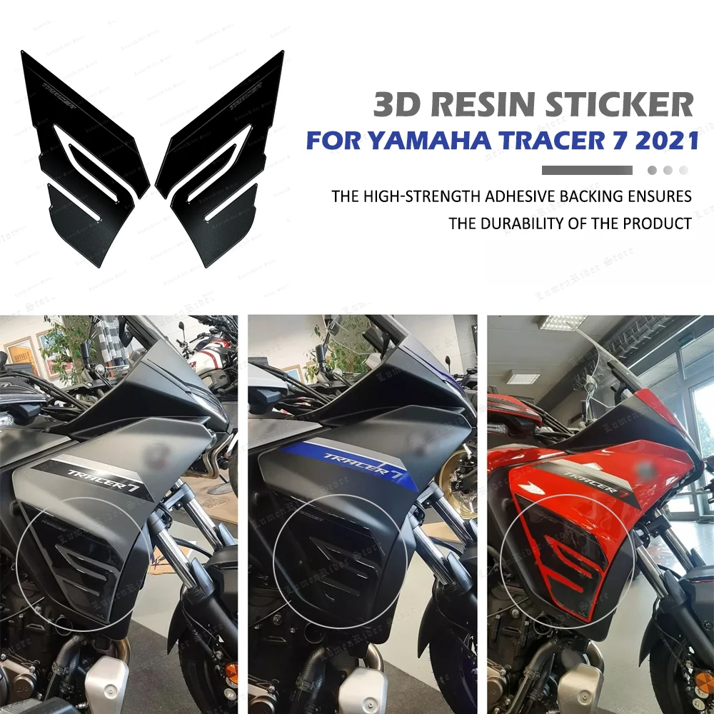 

For YAMAHA TRACER 7 2021 Motorcycle 3D Gel Resin Stickers Kit Guards Front Fender