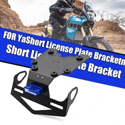 FOR Yamaha Tenere700 XT700Z 2023 2019-2024 Short License Plate Bracket LED Light Custom Logo Tail Tidy Mudguard Fender Eliminat