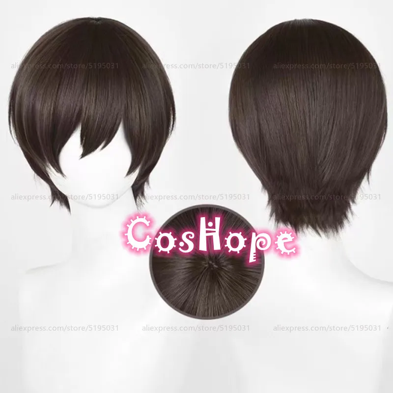 Fujioka Haruhi Cosplay Wig Unisex 30cm Short Dark Brown Wig Cosplay Anime Cosplay Heat Resistant Synthetic Wigs