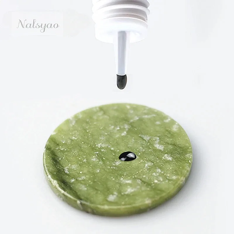 CNK Wholesale 5pcs Round Jade Stone Eye Lash Extension Glue Holder Pallet Pad Stand Green Jade Lash Glue Tray