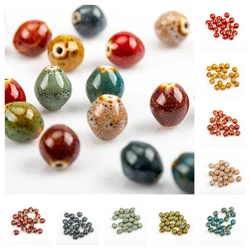 15# 20pcs Oval Shape unique Ceramic beads oblate  Yoga Specail Ceramic Beads #A329B