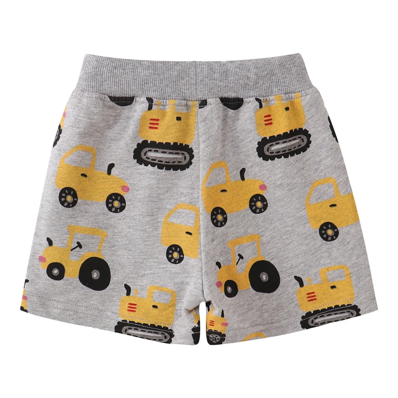 Little maven Shorts for Baby Boys Kids Clothes 2024 Summer Cotton Trousers Children\'s Clothing Cartoon Excavator Short Pants