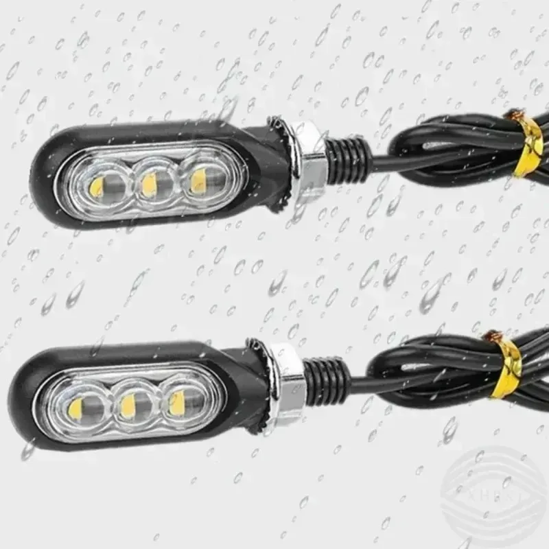 زوج دراجة نارية تعديل ضوء الفرامل للدراجات النارية تتدفق أضواء صغيرة بدوره إشارة DC12V للأضواء أضواء إشارة LED