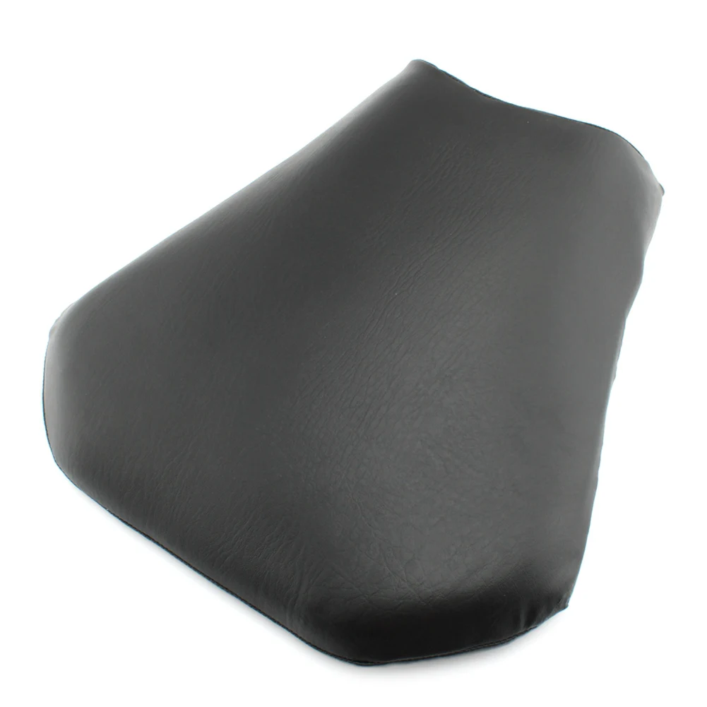 Black Motorcycle Front Leather Seat Cushion Pillow Pad w/ Mounting Bracket For Honda CBR 600RR CBR600RR F5 2005 2006