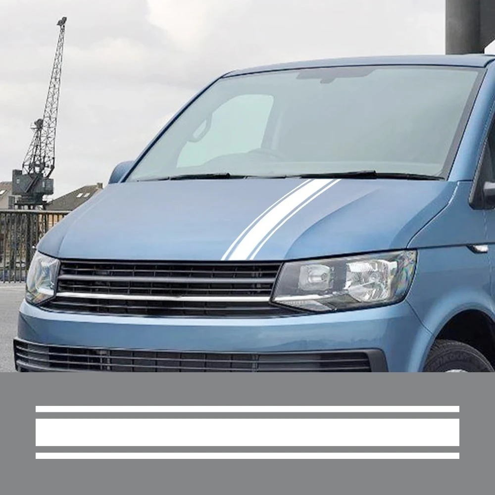 Car Hood Stickers For Volkswagen VW Transporter T6 T5 Caravelle Multivan Camper Van Bonnet Styling Vinyl Decals Accessories
