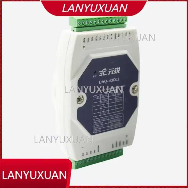 YMYS 4-Channel Analog Input 4-Channel Relay Output 4-Channel Wet Contact 30V DAQ Module Modbus RTU RS485 for Industrial