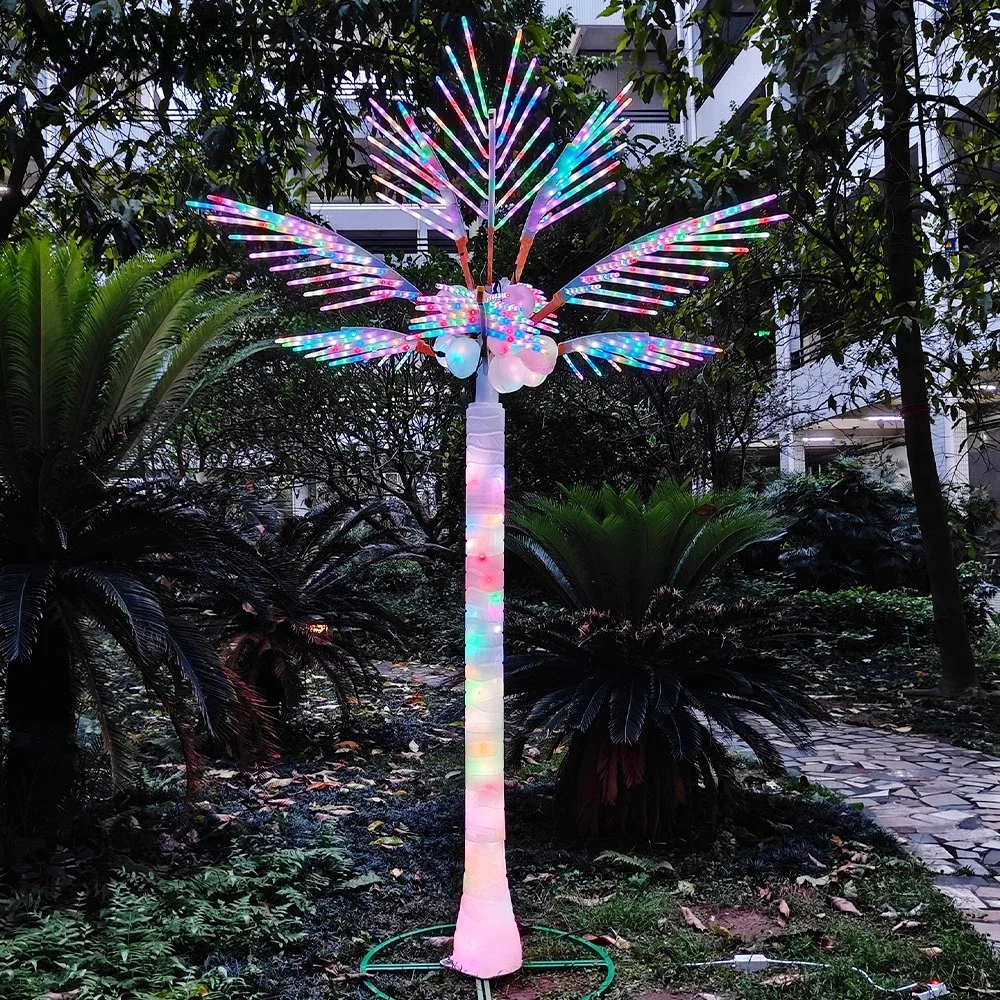 Holiday 3M RGB diode coconut tree artificial tree outdoor park landscape street decoration