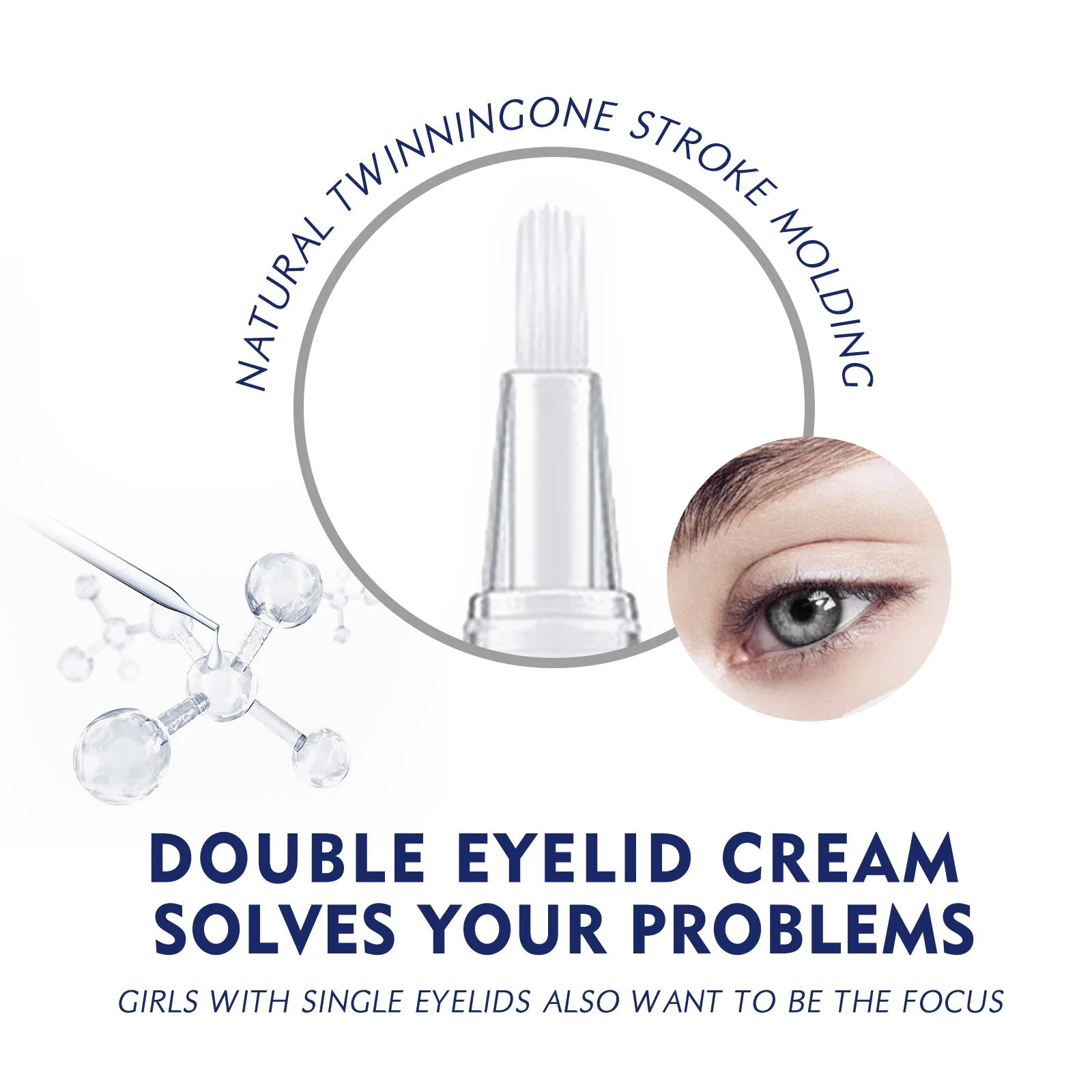 EELHOE Eyelid Lifting Cream Invisible Double Eyelid Shaping Magic Double Eyelids Traceless Quick Drying Waterproof Eye Cosmetics