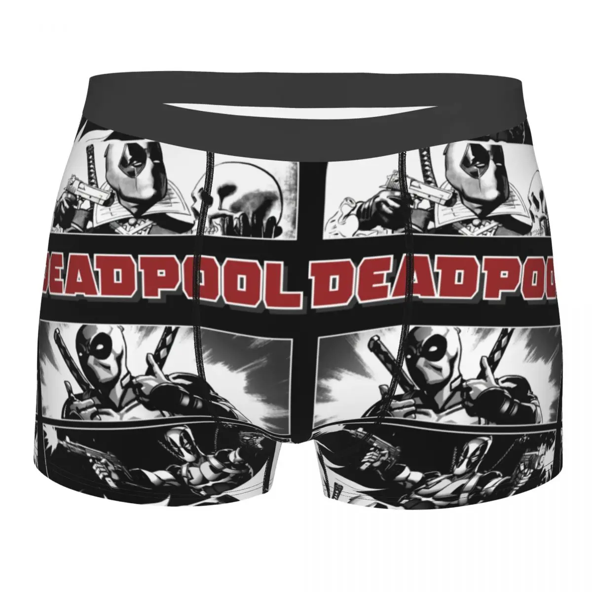 Custom Male Cool Deadpool Poet Boxes Underwear Boxer Briefs Soft Shorts Panties Underpants