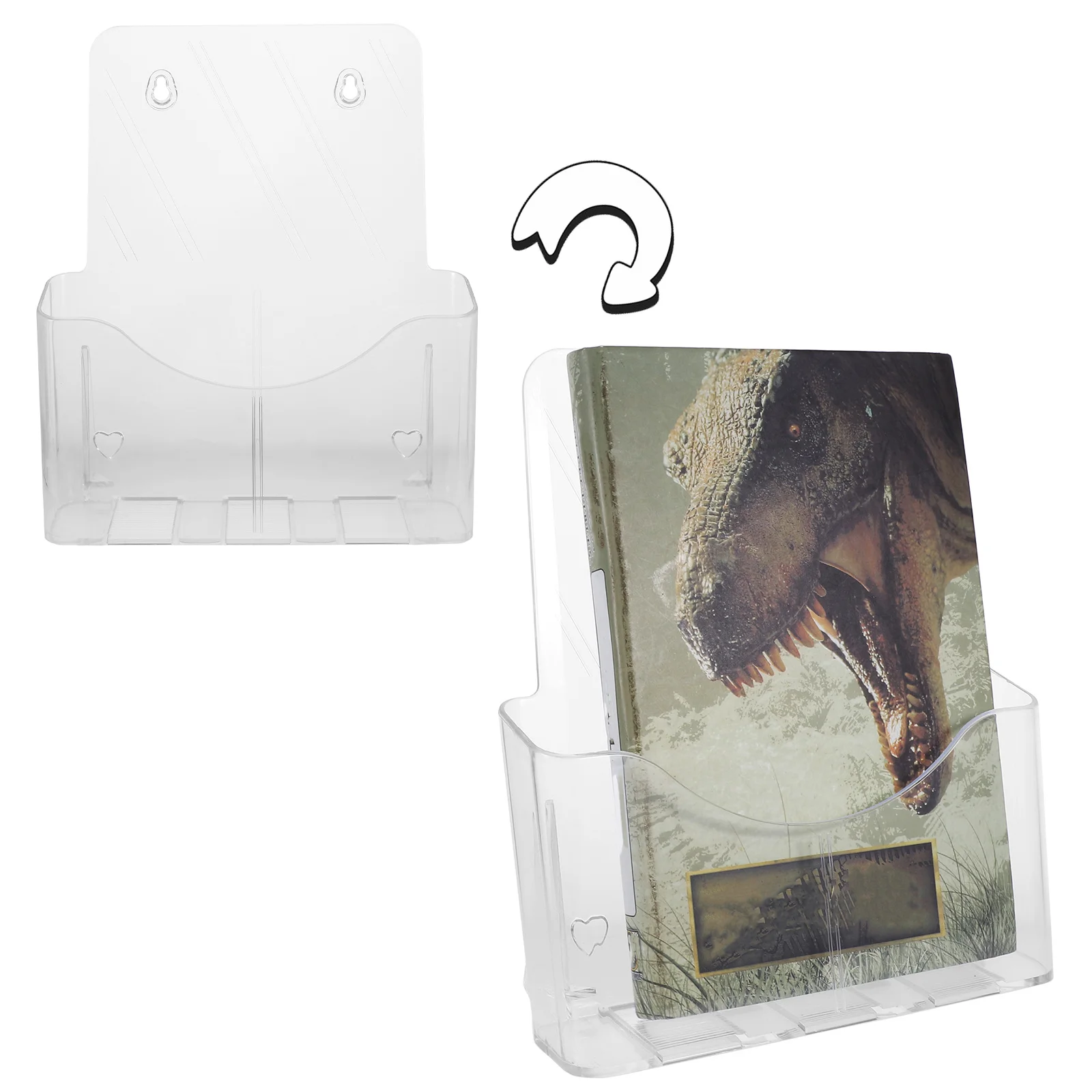 

Clear Magazine For Desk Transparent Document Organizer File Display Rack Brochures Pamphlets Storage Stand Tabletop Card