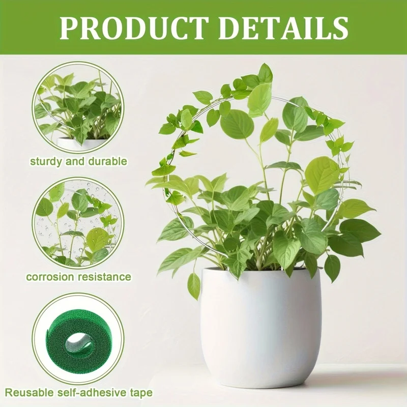 5Pcs Arch Shape Acrylic Plant Trellis Clear Invisible Potted Plant Support Frame For Indoor Vine Flower Garden Climbing Decor
