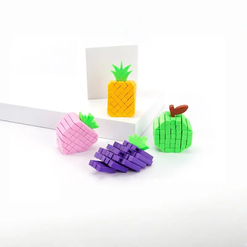 Flexible 3D Printed Fidget Worm Toy 1Pcs Fruit Design Stress Reliever for Kids Learning Focus Office Gift