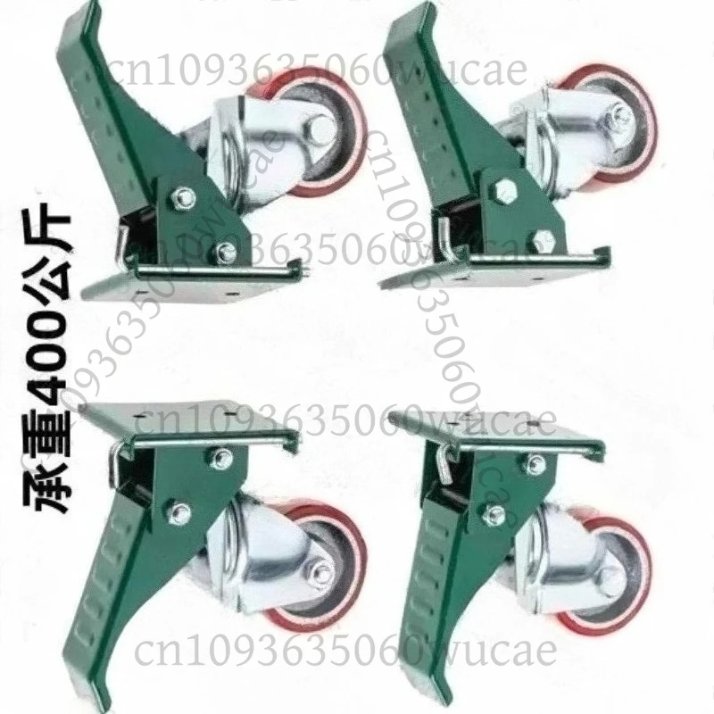 

3-inch iron core polyurethane heavy-duty casters for woodworking workbench foot pedal lifting casters