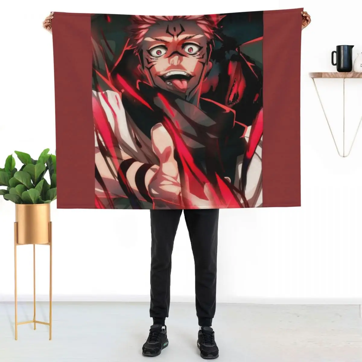 

sukuna Throw Blanket No Pilling Soft Warm Blanket for Bed