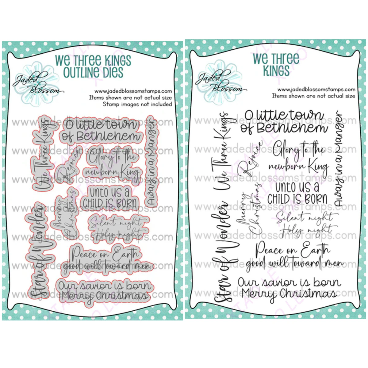 

We Three Kings Clear Stamps and Metal Cutting Dies Sets for DIY Craft Making Greeting Card Scrapbooking Decoration