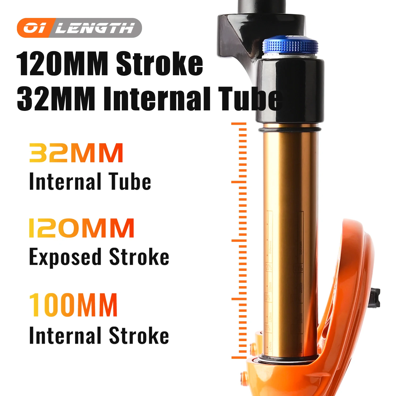 27.5/29inch Bike Suspension Fork 15 * 110mm Thru-Axle Boost 32mm Stanchions 1-1/8inch Thread-Less Tapered Steerer 120mm Travel M
