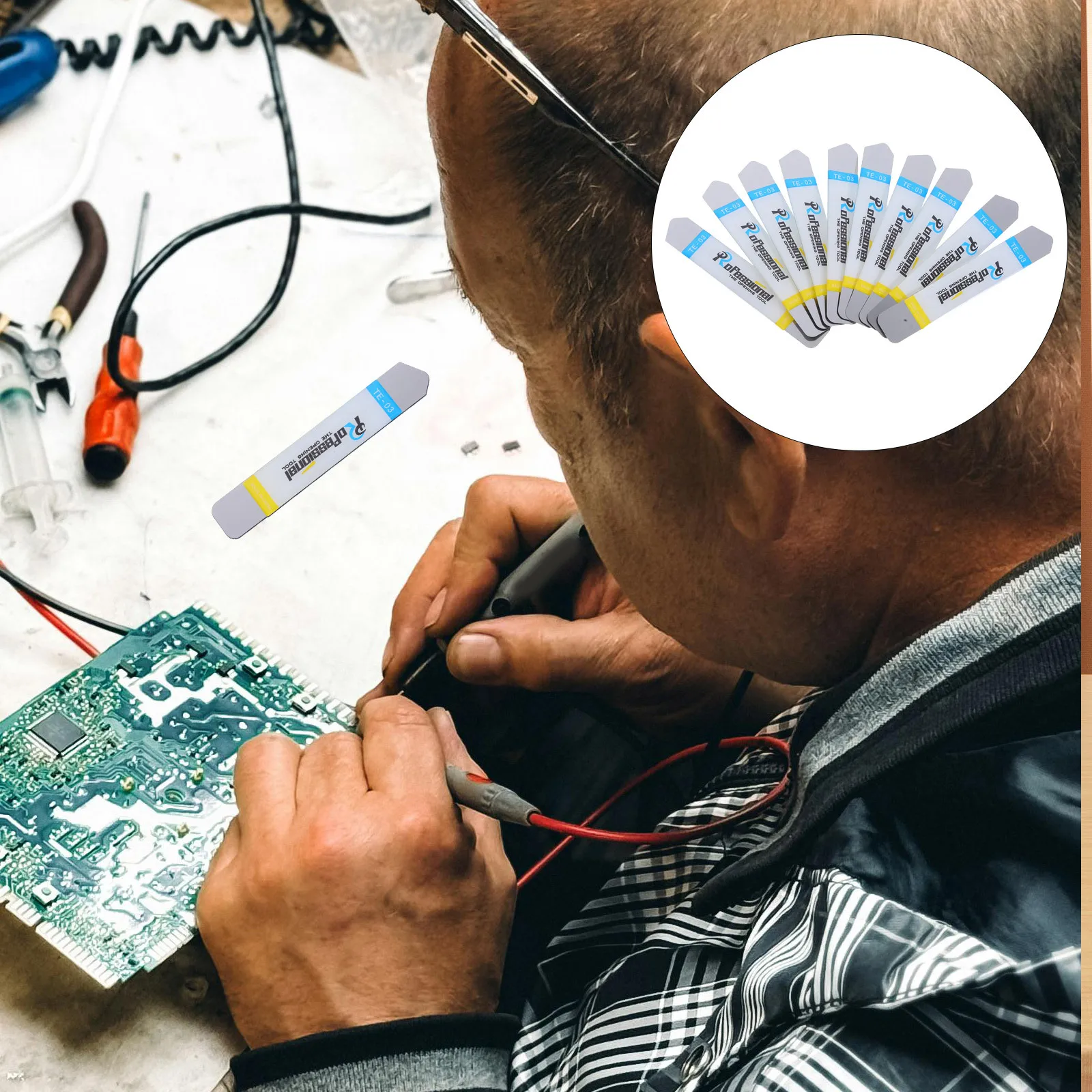 

10Pcs Precision Stainless Steel Spudger Tool Kit Ultra Thin Pry for Mobile Phone Tablet Electronics Repair Pry Tool Thin