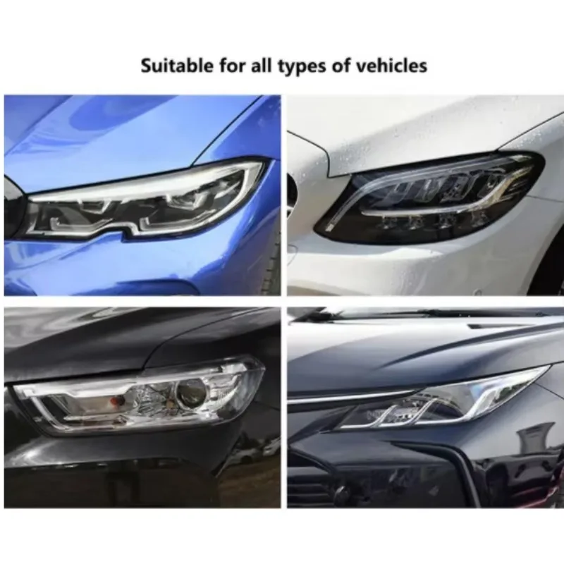 طبقة حماية لمصباح السيارة باللون الرمادي الخفيف من مادة TPU للمصباح الأمامي مع الهواء بدون هواء #3