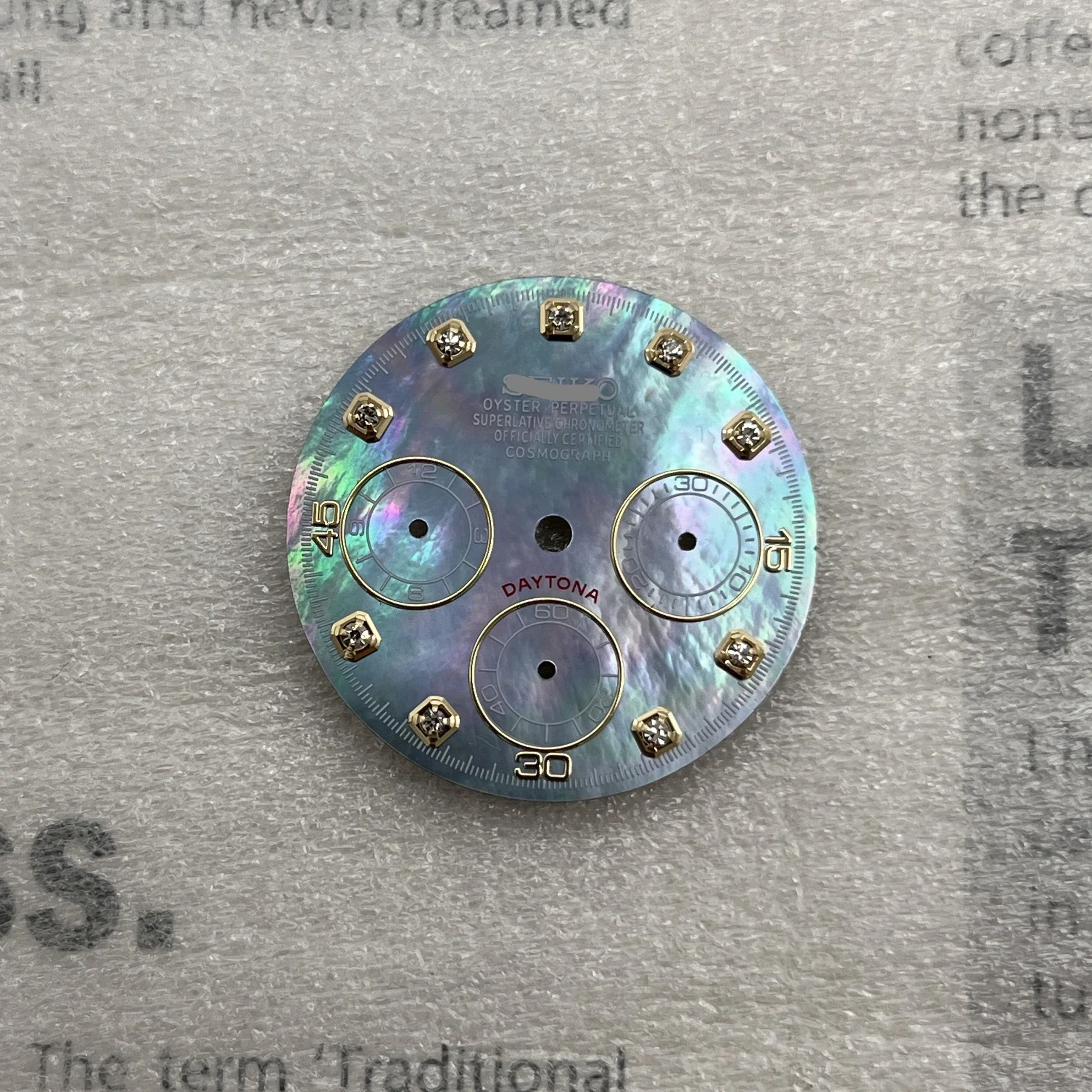 تخصيص BZM S الأم اللؤلؤ الهاتفي تعديل الملحقات 28.5 مللي متر الطلب مناسبة Nh35NH36 حركة الماس الوجه دون مضيئة