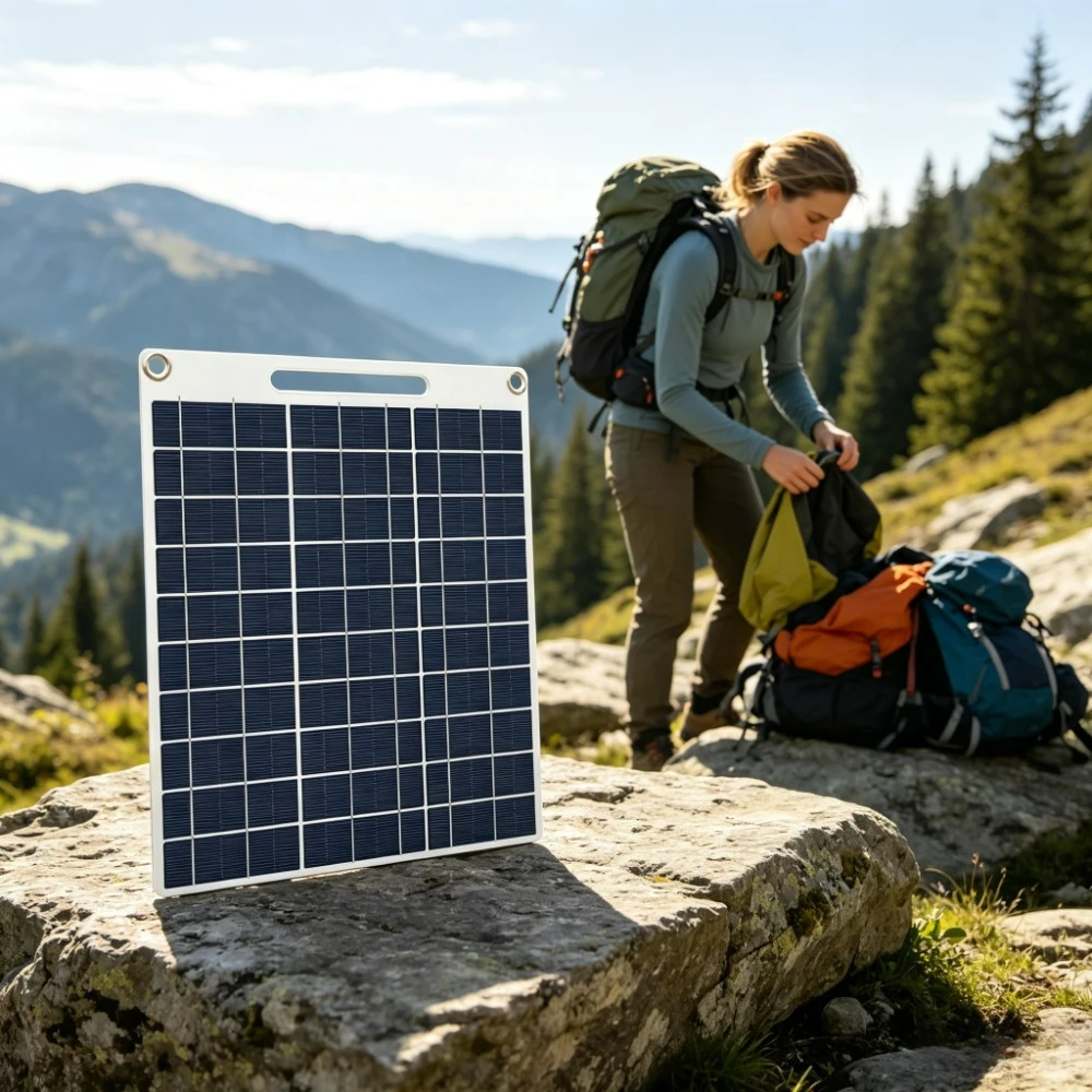 Compact Size High Speed Dual USB Solar Panel Charger 15W 20W Portable Waterproof Solar Power Bank for Daily Outdoor Hiking