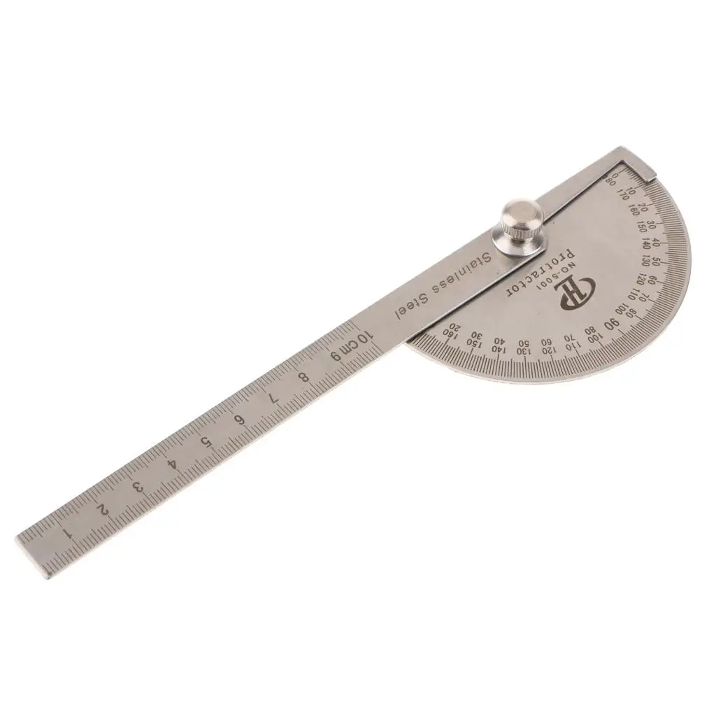 Stainless Steel Rotary Protractor Angle 00mm Measuring Tool