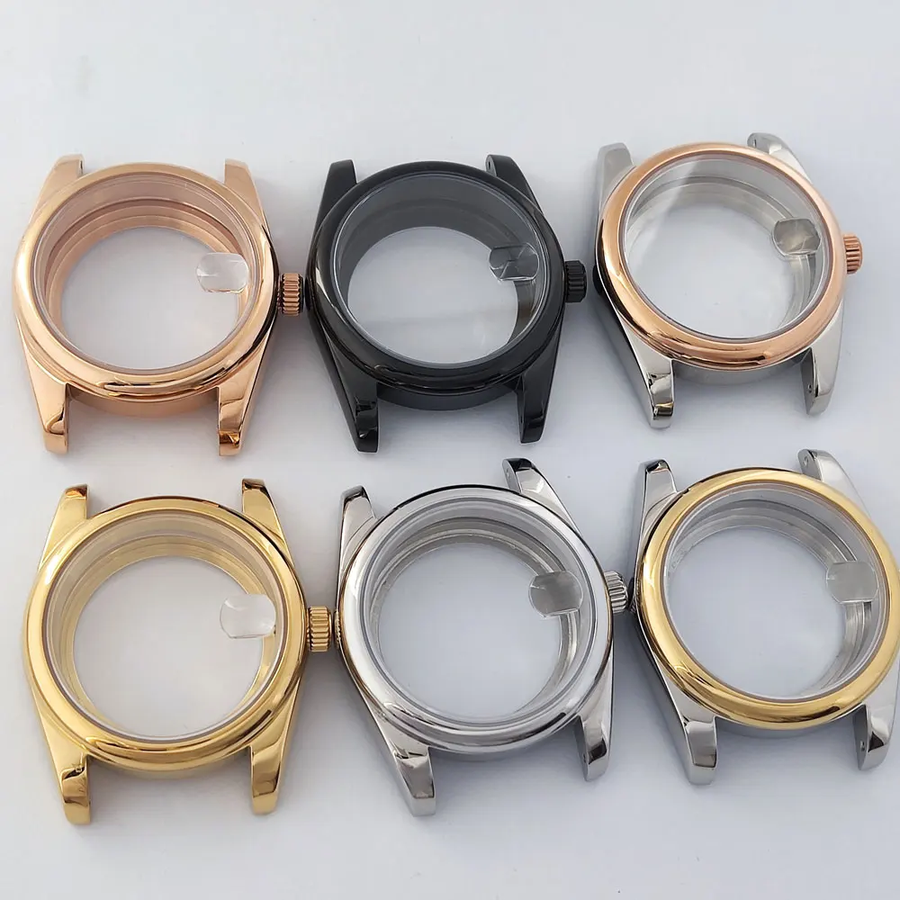 Custodia per orologio NH35 36MM/39MM Cassa in vetro zaffiro, adatta per accessori per orologi con movimento NH34 NH35 NH36