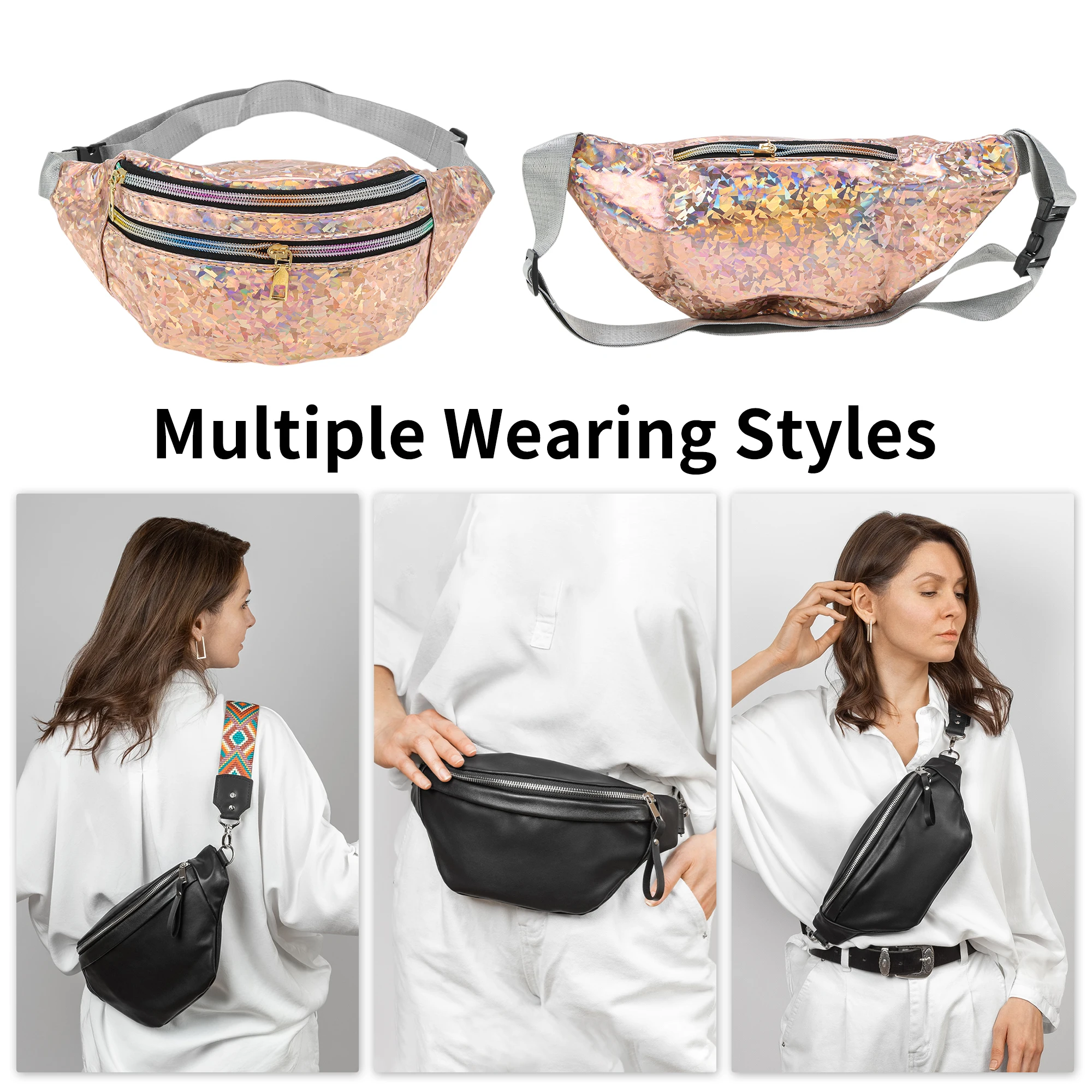 X Autohaux حزمة فاني متعددة الوظائف بلون الشمبانيا 1 قطعة