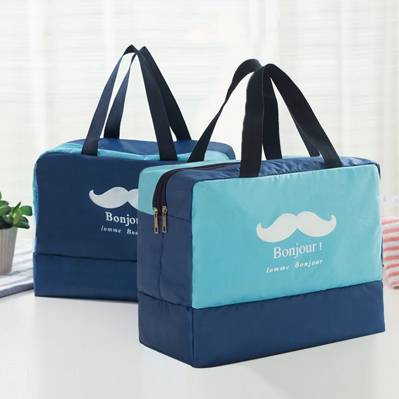 Waterproof Beach Bag for Men Women Dry Wet Separation Swimming Bag Travel Storage Bag Fitness Gym Shower Tote Bag