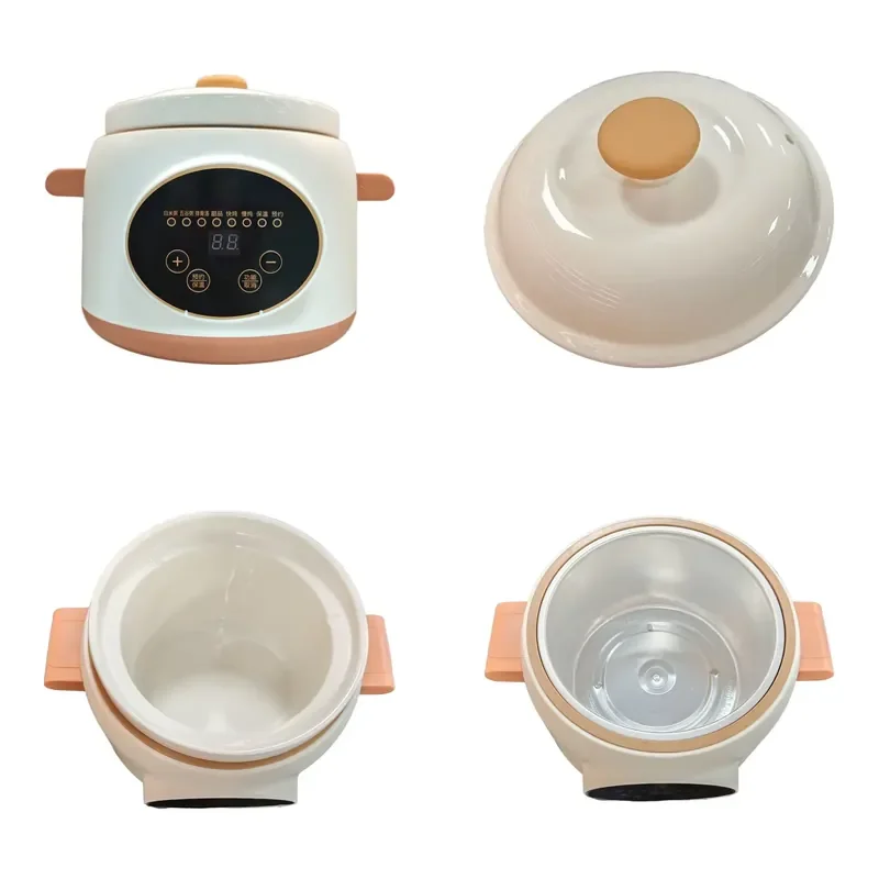New Design Intelligent Portable Electric Pottery Saucepan with Non-stick Inner Pot 1.8L Capacity Healthy Slow Cooker for Home