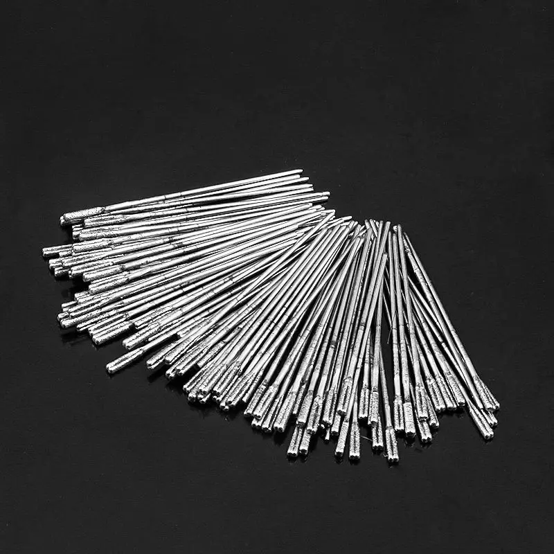 Forets à pointe revêtue pour bijoux, céramique, Jade, Agate, verre, ambre, perçage pour outils 1mm 1.3mm 1.5mm 1.8mm 2mm 2.2mm