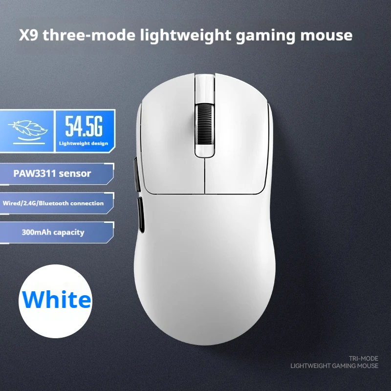 

T-Wolf X9 Tri-Mode Bluetooth Wireless Mouse E-Sports Chip Six Dpi Custom Macro Drive High-Capacity Lightweight Game Office