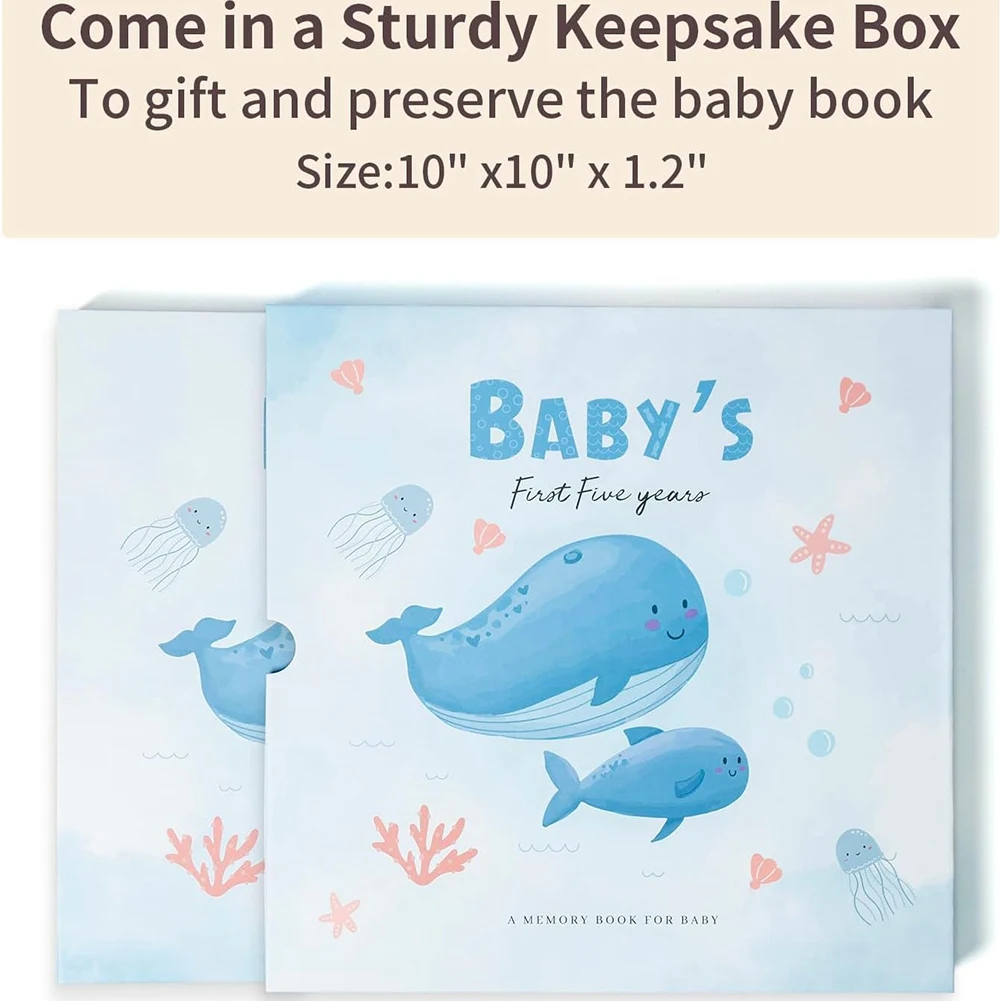 Baby Memory Book Scrapbook Photo Album Pregnancy Diary Cute Animal Keepsake Record Growth Journal Hand Account Easy To Use D