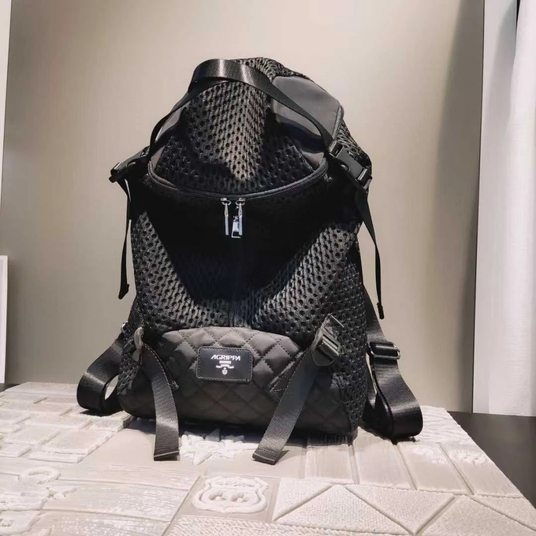 Unisex Backpacks New Mesh Double Pull Head zipper Backpacks Personality Fashion Large Capacity Outdoor Travel Bag For Women Men