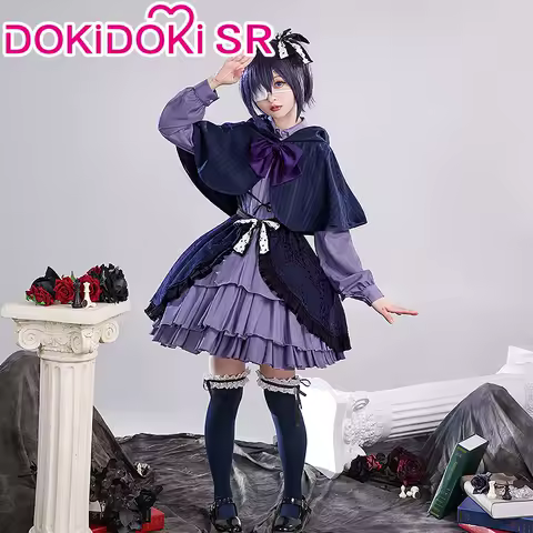 IN STOCK Takanashi Rikka Cosplay Costume Anime Love, Chunibyo &amp; Other Delusions DokiDoki-SR Cosplay Rikka Lolita Dress Gothic