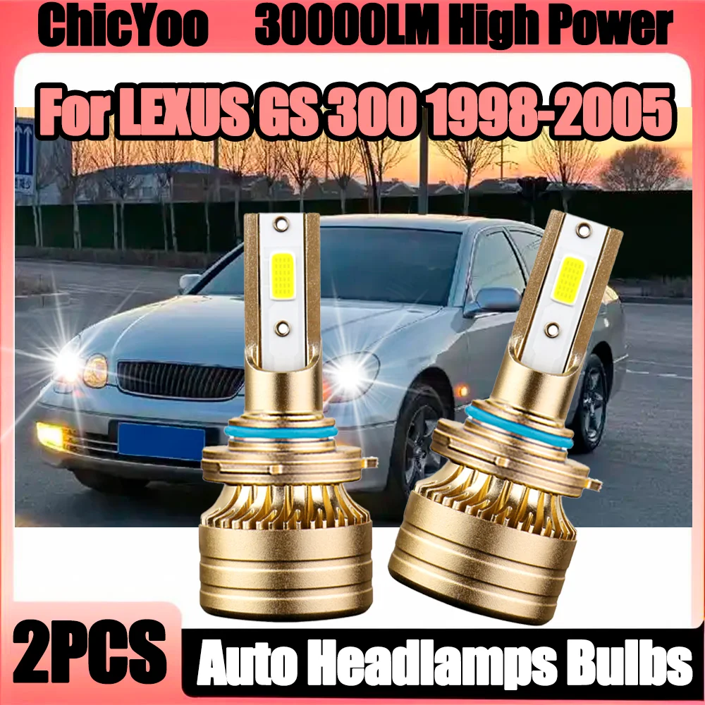 

150W 9005 Auto Headlamps Bulbs LED Car Headlights 30000LM 6000K Super White Plug and Play High Power For LEXUS GS 300 1998-2005