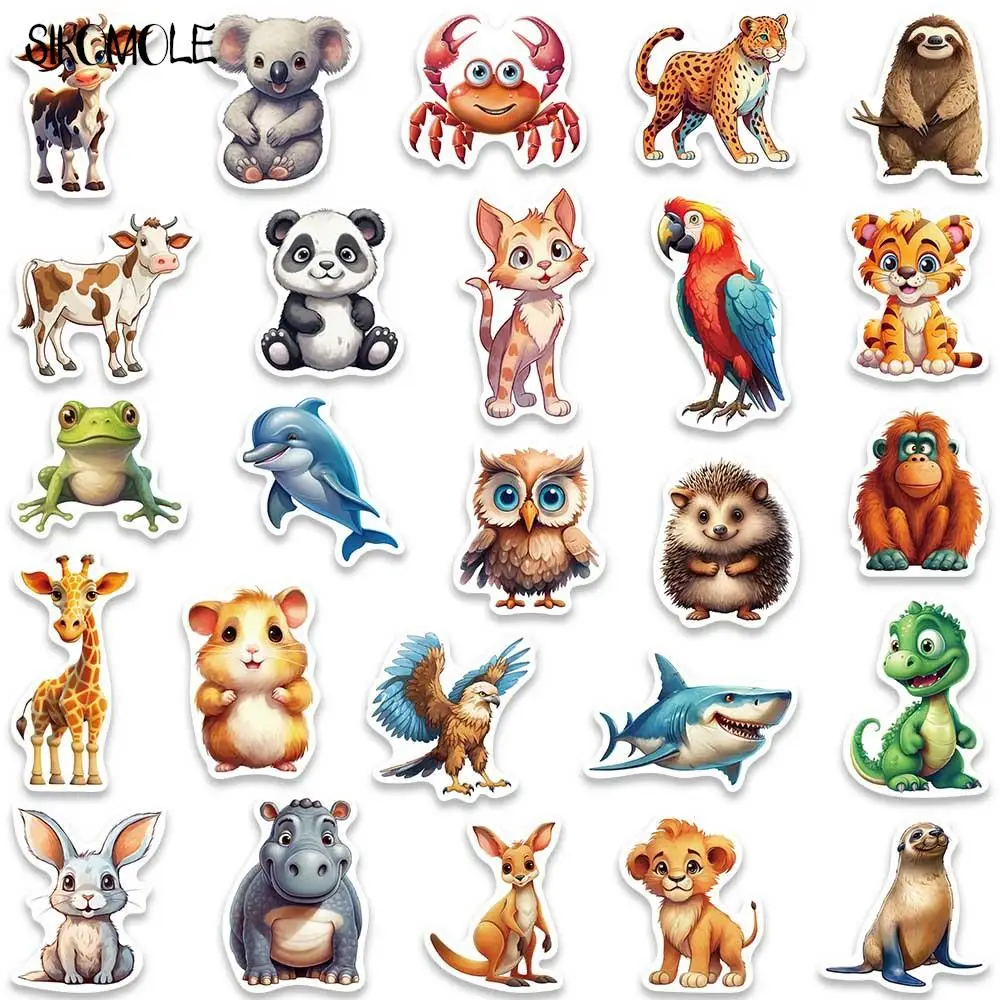 10/30/50PCS Cartoon Cute Little Animal Stickers Kawaii For DIY Travel Luggage Guitar Fridge Laptop Graffiti Sticker Kids Decals