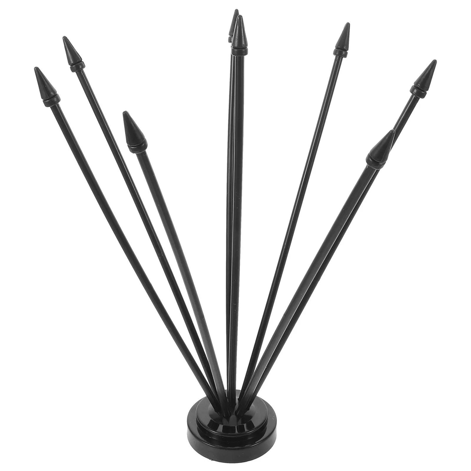 8Pole Desk Flag Holder Black Desktop Base Plastic National Flag Stand for Classroom Office Table Centerpiece Country Sports Team