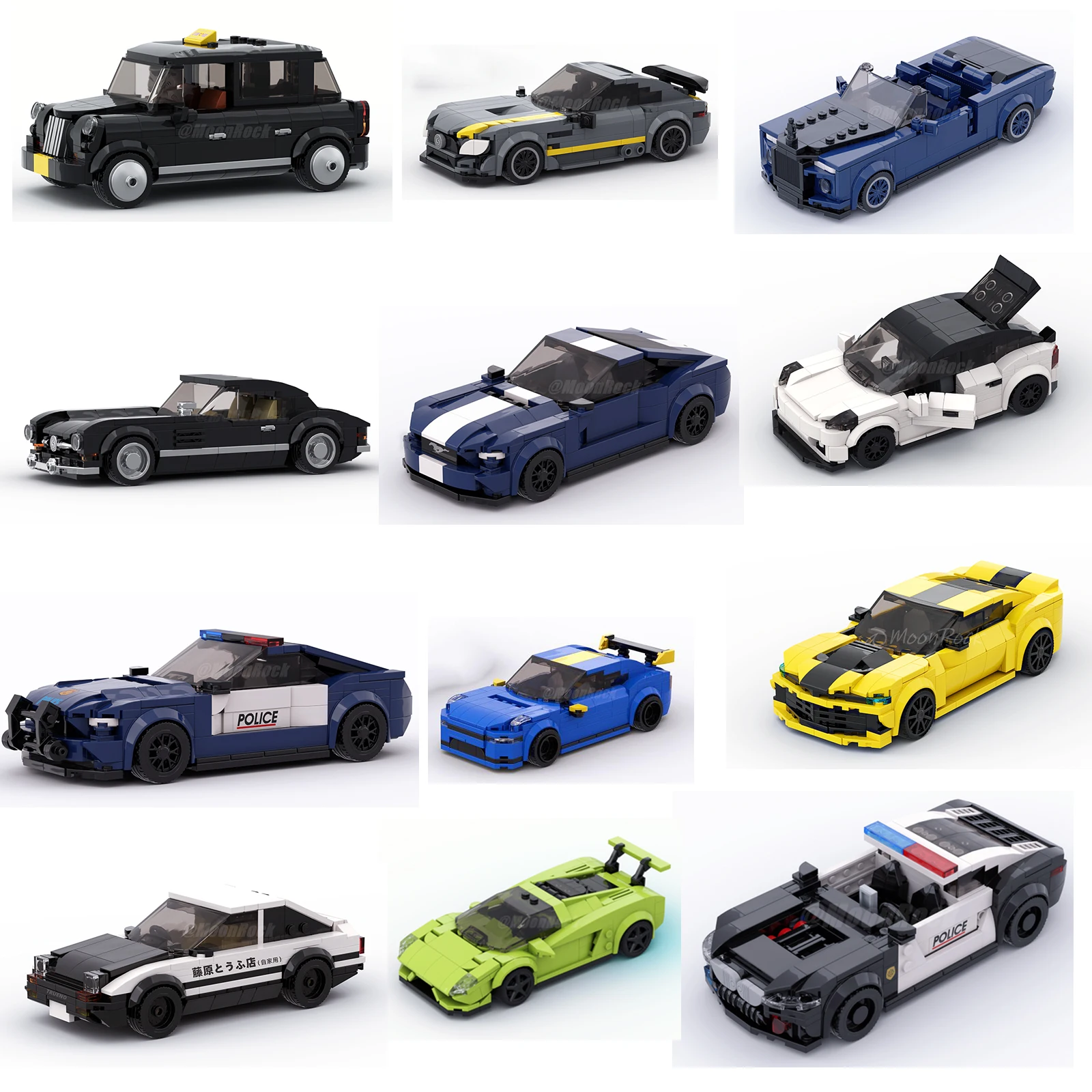 

Hot Sale MOC Designer MoonRock Authorized Bricks City Car Model Toys Ornaments DIY Children's Birthday Gifts Creative Garage