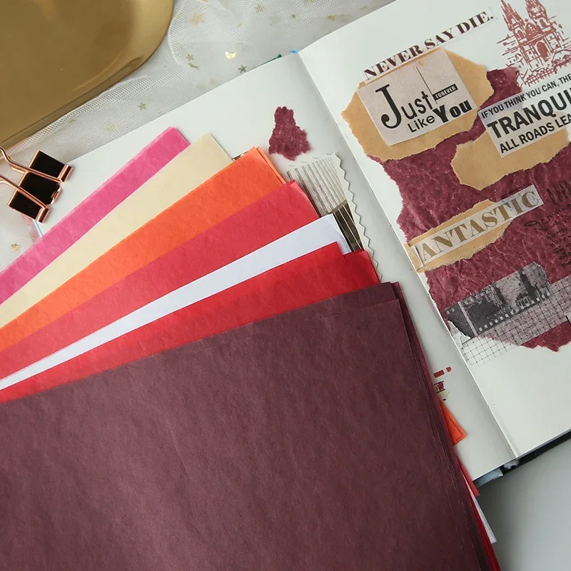 210*140mm A5 100sheets/bag Colorful Tissue Paper Wrapping Craft Paper DIY Kid Gift Folding Handmade Paper Party Decor view 3