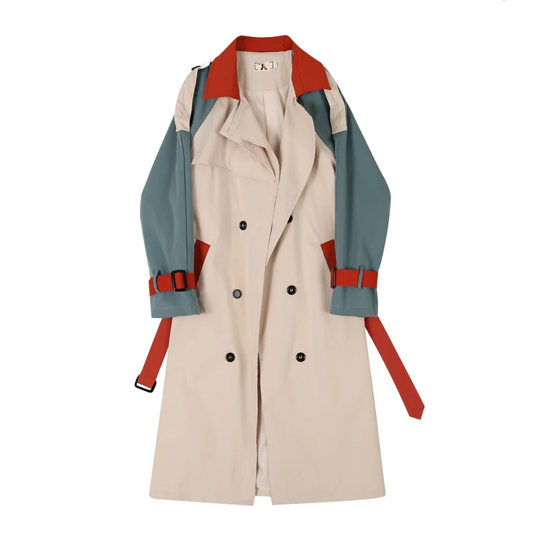 Imagem -06 - Trench Coat Longo com Faixas para Mulheres Corta-roupas Combinando para Mulheres Sobretudo Coreano Solto Casual Wear Primavera e Outono 2023