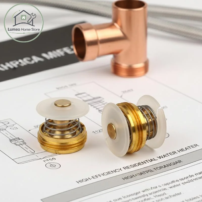 1pc Gas Water Heater Brass Control Valve Secure Regulator Core Leak Resistant Linkage Cap Cover Easy DIY Install