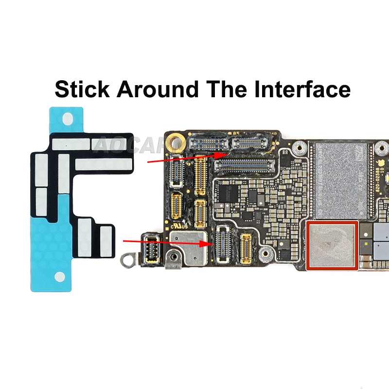 2Sets Stick Around The Interface Connector Of The Motherboard Sponge Pad  Foam For iPhone 7 8 X XS XR 11 12 13 14 Plus Pro Max