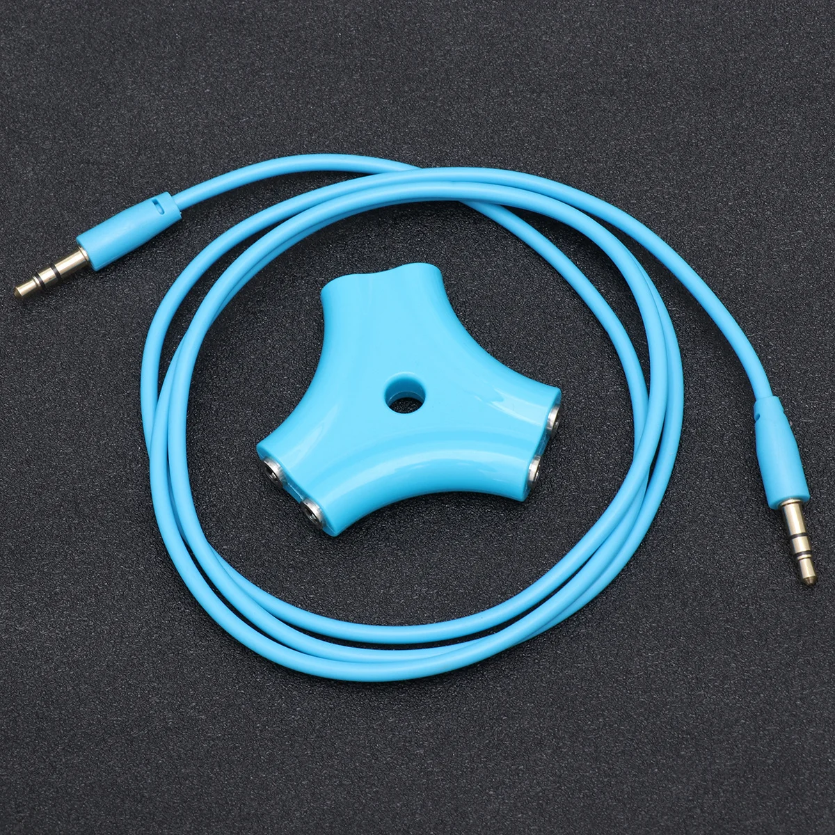 3,5 mm 5-Port-Kopfhörer-Splitter-Adapter, 1 Eingang, 5 Ausgänge mit 1 m Audiosignalkabel für die Teilen von Musik im Klassenzimmer