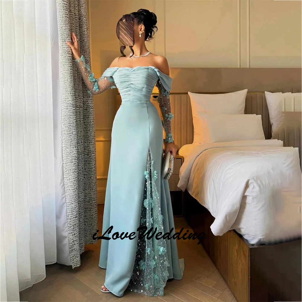 

Вечернее платье с синим цветком и аппликацией, очаровательное вечернее платье русалки с пайетками, женское вечернее платье с высоким разрезом, женское платье для выпускного вечера по индивидуальному заказу