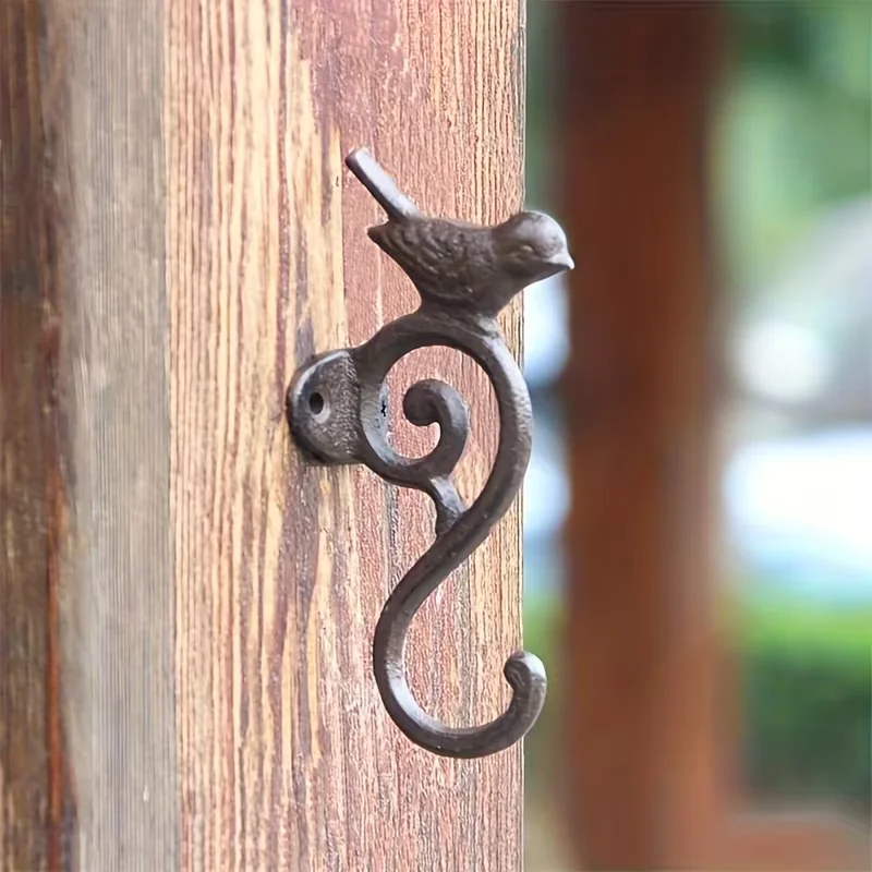 Kreative Wandhaken aus Gusseisen in Vogelform, dekorative, robuste Wandhalterung, rostfreier Schlüssel-Organizer für den Eingangsbereich, Wohnzimmer.