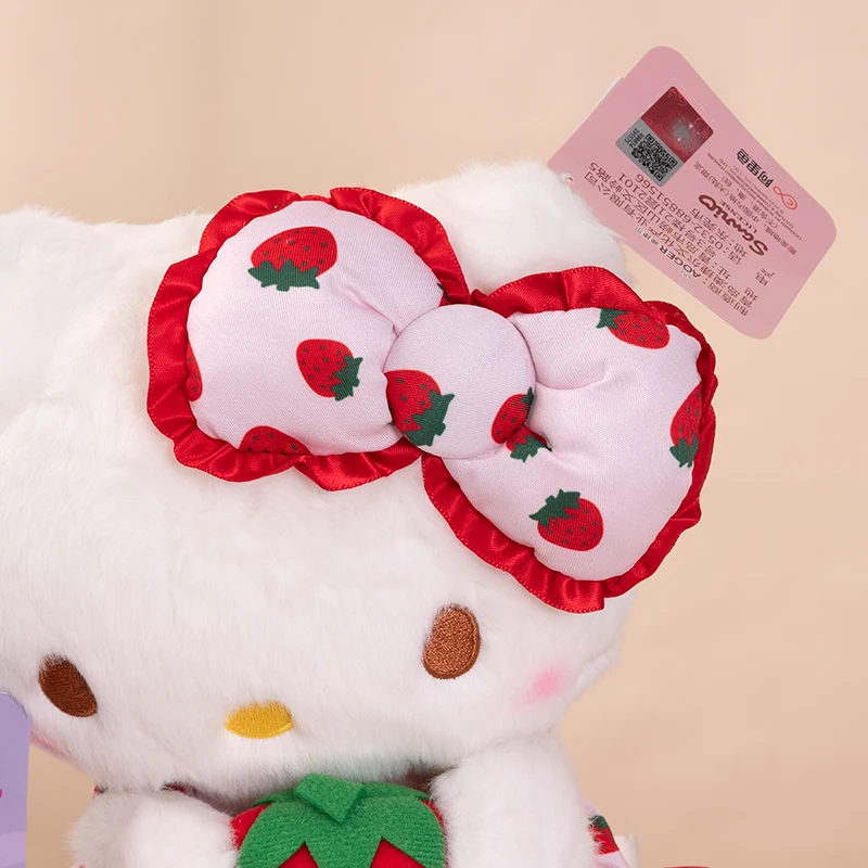 Kawaii Sanrio Plush Toys Hello Kitty My Melody Room Decor Kuromi Plushie Cinnamoroll Strawberry Doll Plush for Christmas Gifts